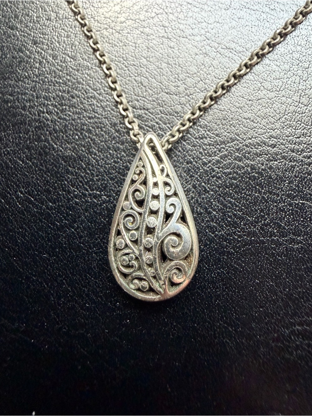 Brighton Contempo Open Scroll Teardrop Pendant Necklace